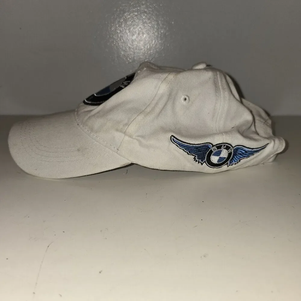 BMW White Hat With Large Logo BMW Adjustable